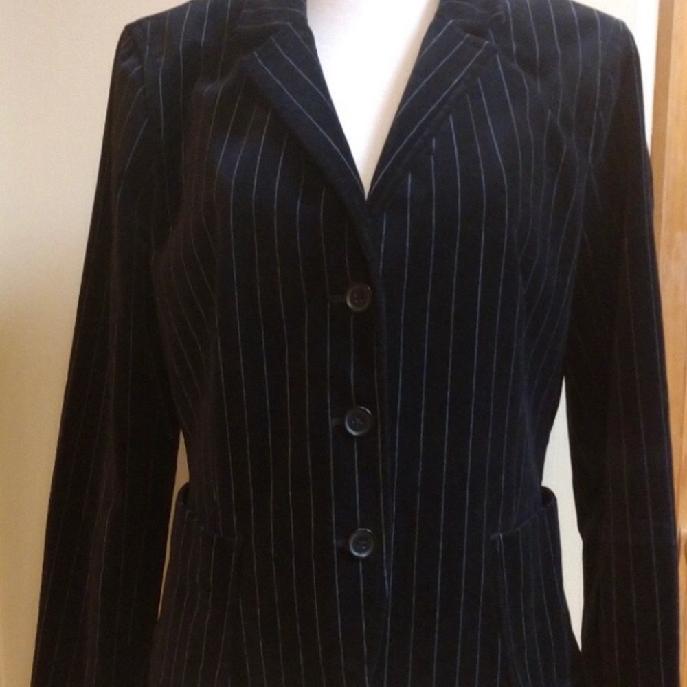 Stripe Schoolboy Velvet Jacket J Crew